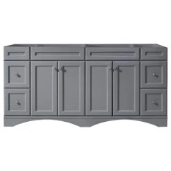 Virtu USA Talisa 72" Bathroom Storage Organizer Medicine Cabinet Only, Gray