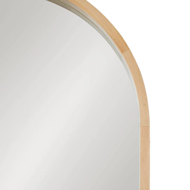 Uniek Hutton Wood Framed Capsule Mirror, Natural 24x36 5 Uniek Hutton Wood Framed Capsule Mirror, Natural 24x36 - Image 3