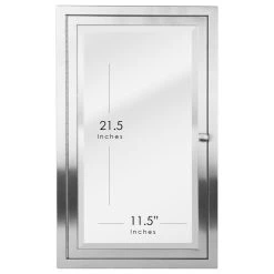 Head West, Inc. Head West Brushed Nickel Stainless Steel Medicine Cabinet, 16x26" -Laural Home Shop 23f13f030fd92659 3391 w800 h800 b1 p0