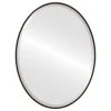 OVALCREST By The Oval And Round Mirror Store Medina Framed Oval Mirror, Black Walnut, 21"x31"