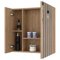 FM FURNITURE Aria Mirrored Medicine Cabinet Pine -Laural Home Shop 24f14ce503650d4b 7907 w800 h800 b1 p0