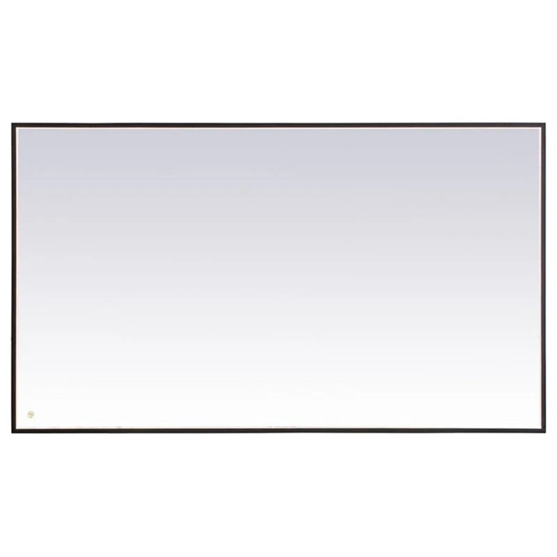 Elegant Furniture & Lighting Elegant Decor Pier 42x72" Modern Aluminum LED Mirror In Black 3 Elegant Furniture & Lighting Elegant Decor Pier 42x72" Modern Aluminum LED Mirror In Black