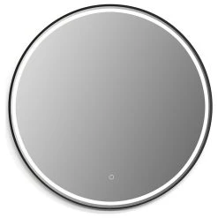 Altair Palme Round Framed Bathroom/Vanity LED Lighted Wall Mirror, Matte Black, 32" -Laural Home Shop 25c141b1028610d0 8118 w800 h800 b1 p0