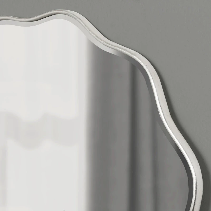 Uniek Viona Round Scalloped Mirror, Silver 26" Diameter 10 Uniek Viona Round Scalloped Mirror, Silver 26" Diameter - Image 8