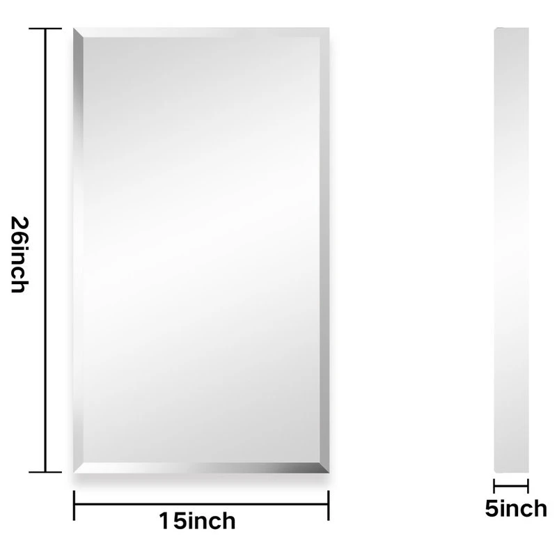 Modland Aurora Recessed Or Surface Mount Frameless Aluminum Medicine Cabinet,15x26Inch 12 Modland Aurora Recessed Or Surface Mount Frameless Aluminum Medicine Cabinet,15x26Inch - Image 10