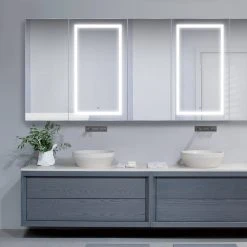 Krugg Reflections USA 102x42 LLRRR, Recessed Or Surface Mount Medicine Cabinet 15 Shelves, LED -Laural Home Shop 26b147d9014e1f92 4936 w800 h800 b0 p0