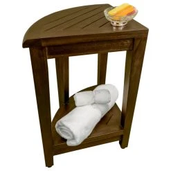 DecoTeak Oasis Teak Corner Shower Stool, Table With Shelf, 16"x18" 21 DecoTeak Oasis Teak Corner Shower Stool, Table With Shelf, 16"x18" -Laural Home Shop 26f110560fdcfef8 9082 w800 h800 b1 p0