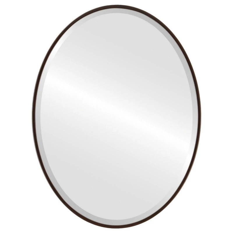 OVALCREST By The Oval And Round Mirror Store Medina Framed Oval Mirror, Black Walnut, 19"x25" 3 OVALCREST By The Oval And Round Mirror Store Medina Framed Oval Mirror, Black Walnut, 19"x25"