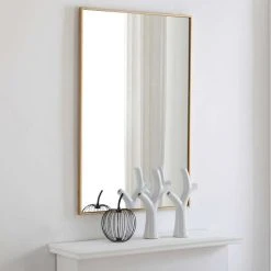 Elegant Furniture & Lighting Contemporary Brass Vanity Mirror -Laural Home Shop 271105e70283358c 7541 w800 h800 b0 p0