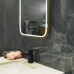 Vanity Art LLC Large Rounded Corner LED Lighted Bath Vanity Mirror, Gold, 24" X 31.5" 10 Vanity Art LLC Large Rounded Corner LED Lighted Bath Vanity Mirror, Gold, 24" X 31.5" -Laural Home Shop 27114cdf02d54ec7 1620 w800 h800 b0 p0