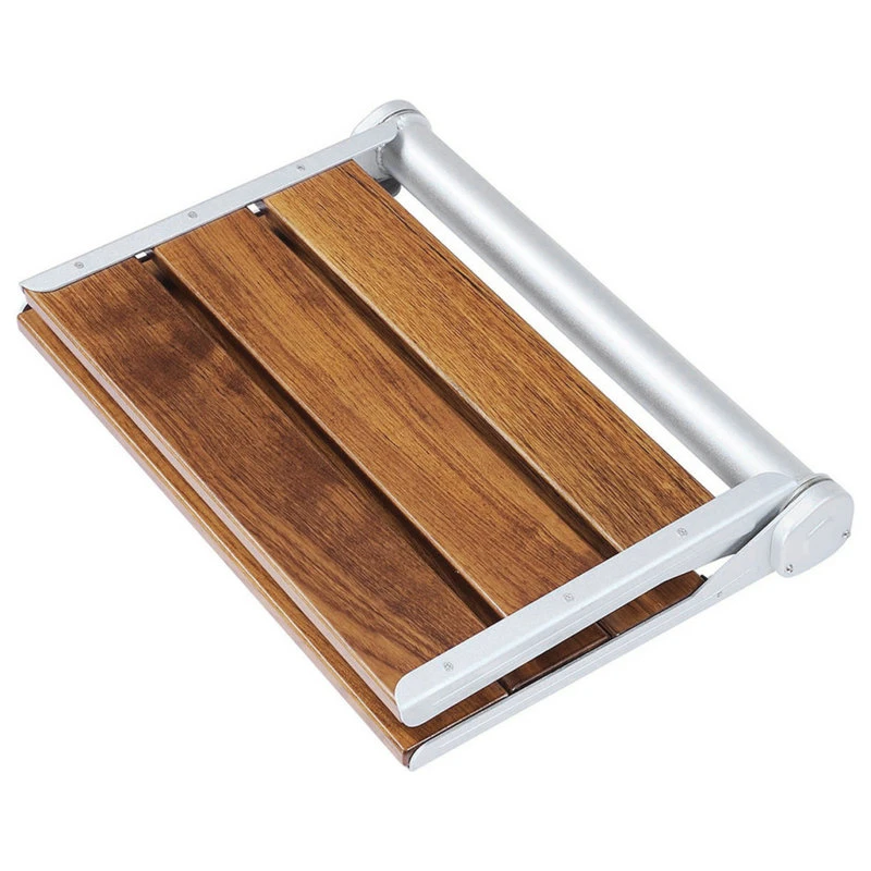 Crosslinks 18" ADA Compliant Folding Teak Wood Shower Bench Seat 7 Crosslinks 18" ADA Compliant Folding Teak Wood Shower Bench Seat - Image 5