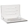 Seachrome Corporation Seachrome Silhouette Folding Wall Mount Shower Bench Seat, White Seat With White Frame