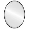 OVALCREST By The Oval And Round Mirror Store Medina Framed Oval Mirror, Matte Black, 19"x25"