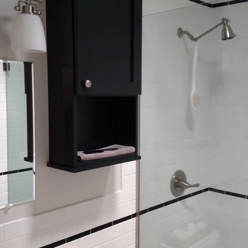 Timber Tree Cabinets 30" Orpheus On The Wall Cabinet With 12" Open Shelf 5.5" Deep 7 Timber Tree Cabinets 30" Orpheus On The Wall Cabinet With 12" Open Shelf 5.5" Deep - Image 5