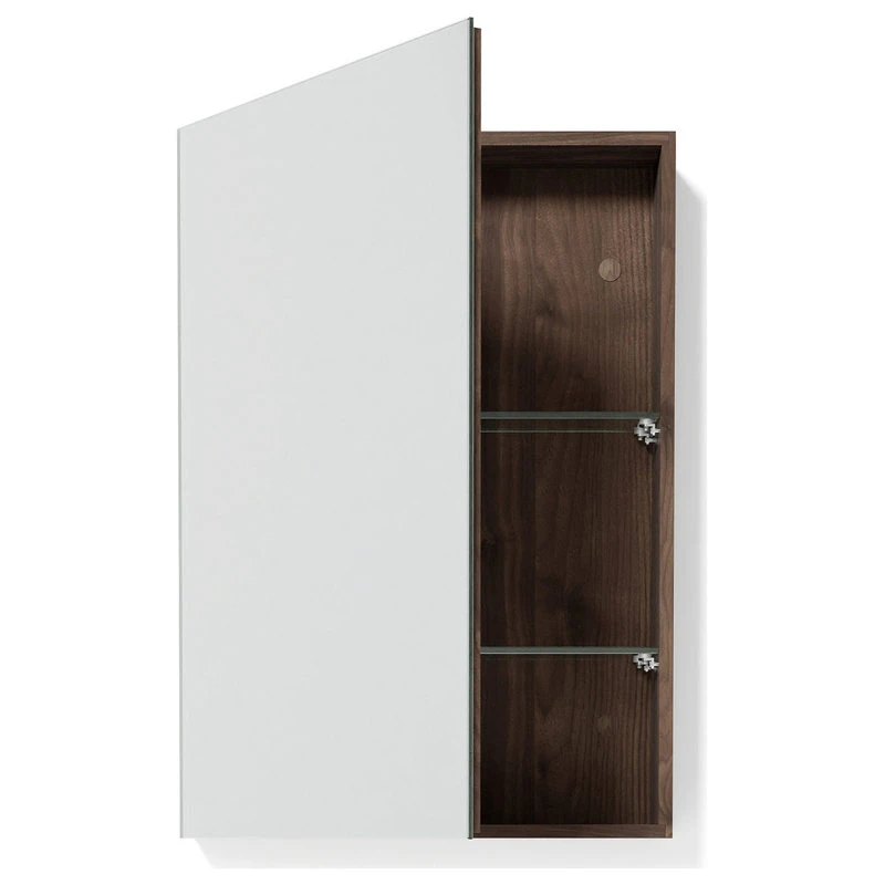 Coppice Wooden Bathroom Mirror Cabinet | Wireworks Magnifier, Dark Walnut 10 Coppice Wooden Bathroom Mirror Cabinet | Wireworks Magnifier, Dark Walnut - Image 8