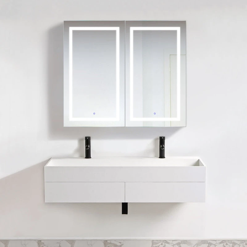 Krugg Reflections USA 48x42 Recessed Or Surface Mount Medicine Cabinet 12 Shelves, LED, Dual 5 Krugg Reflections USA 48x42 Recessed Or Surface Mount Medicine Cabinet 12 Shelves, LED, Dual - Image 3