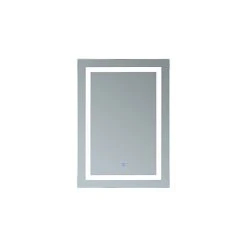 Aosom HomCom Vertical 28" LED Illuminated Bathroom Wall Mirror, Outline LEDs