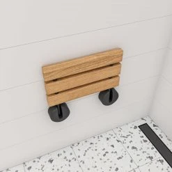 Alfi Trade Inc Alfi Brand Black Matte 16" Wide Foldable Teak Shower Seat With Round Hardware 12 Alfi Trade Inc Alfi Brand Black Matte 16" Wide Foldable Teak Shower Seat With Round Hardware -Laural Home Shop 28d1a19903763e85 1890 w800 h800 b0 p0