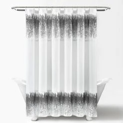 Lush Décor Shimmer Sequins Shower Curtain, White/Black -Laural Home Shop 2901b0a40f64d853 3958 w800 h800 b0 p0