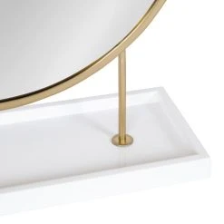 Uniek Maxfield Round Tabletop Mirror, White, 18x22 13 Uniek Maxfield Round Tabletop Mirror, White, 18x22 -Laural Home Shop 2a41a85c00b637b5 4992 w800 h800 b0 p0
