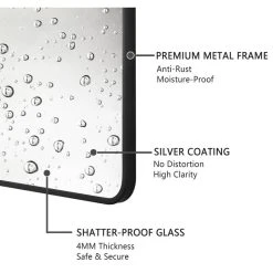 LEDEL Modern Rounded Rectangular Metal Framed Bathroom Vanity Mirror, 24"x40" 18 LEDEL Modern Rounded Rectangular Metal Framed Bathroom Vanity Mirror, 24"x40" -Laural Home Shop 2a51f2e003ede6f8 8984 w800 h800 b1 p0