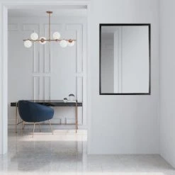 Mirrorize Canada 35"x24" Large Wall Mirror Black Metal Frame Bathroom Vanity Bedroom Decor 11 Mirrorize Canada 35"x24" Large Wall Mirror Black Metal Frame Bathroom Vanity Bedroom Decor -Laural Home Shop 2af18d600f15e874 4169 w800 h800 b0 p0