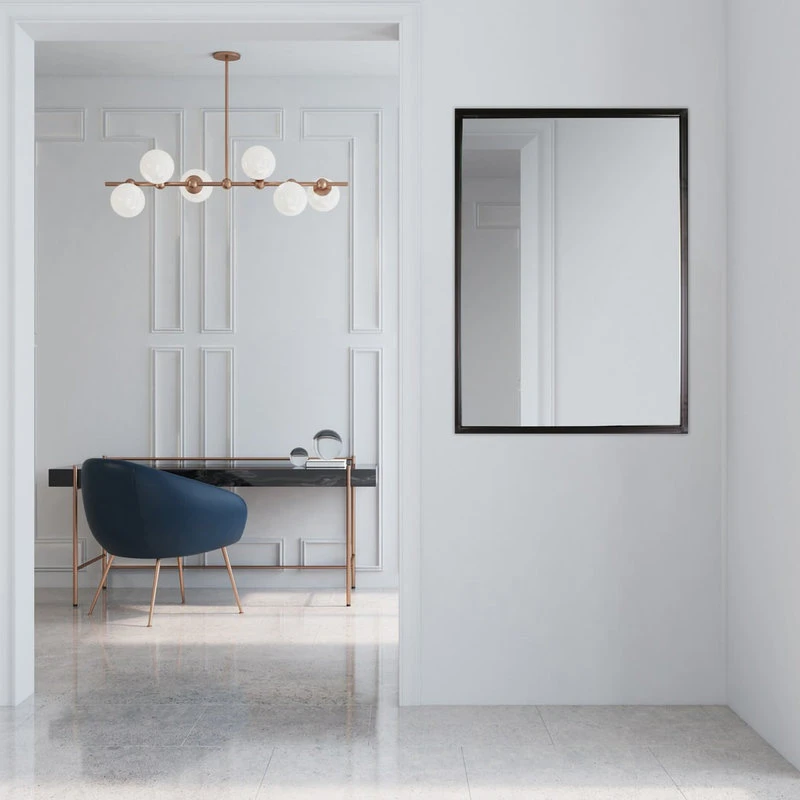 Mirrorize Canada 35"x24" Large Wall Mirror Black Metal Frame Bathroom Vanity Bedroom Decor 5 Mirrorize Canada 35"x24" Large Wall Mirror Black Metal Frame Bathroom Vanity Bedroom Decor - Image 3