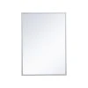 Elegant Furniture & Lighting Metal Mirror Medicine Cabinet 20"x28", Silver Finish