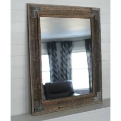 My Barnwood Frames Rustic Bathroom Mirror, Modern Farmhouse Mirror, Ranch Hand Mirror, 24"x30" -Laural Home Shop 2b9130e10dcb10e7 8095 w800 h800 b0 p0
