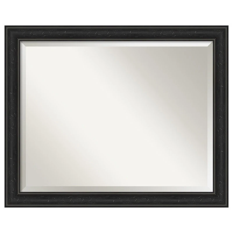 Amanti Art Shipwreck Black Narrow Beveled Bathroom Wall Mirror - 32 X 26 In. 3 Amanti Art Shipwreck Black Narrow Beveled Bathroom Wall Mirror - 32 X 26 In.