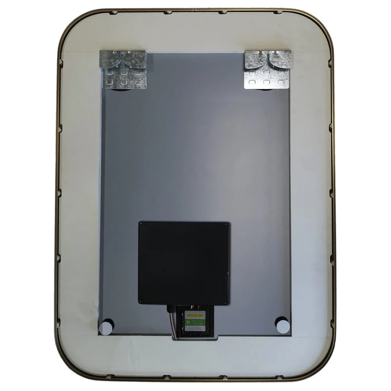 Vanity Art LLC Large Rounded Corner LED Lighted Bath Vanity Mirror, Gold, 24" X 31.5" 5 Vanity Art LLC Large Rounded Corner LED Lighted Bath Vanity Mirror, Gold, 24" X 31.5" - Image 3