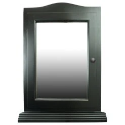 Renovators Supply Manufacturing Black Bathroom Wall Mount Corner Medicine Cabinet Solid Wood Recessed Mirror -Laural Home Shop 2c01ea040bd75204 0433 w800 h800 b1 p0