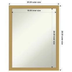 Amanti Art Grace Brushed Gold Narrow Non-Beveled Bathroom Wall Mirror - 20 X 26 In. 14 Amanti Art Grace Brushed Gold Narrow Non-Beveled Bathroom Wall Mirror - 20 X 26 In. -Laural Home Shop 2c51c62302bddddc 6193 w800 h800 b1 p0