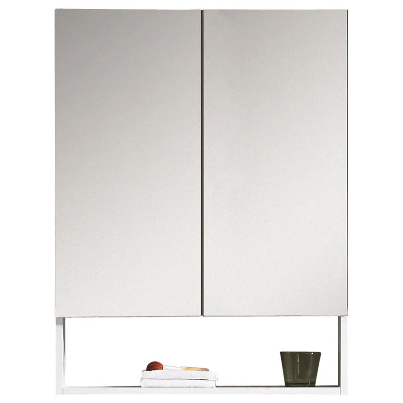 Fine Fixtures Greenpoint Mirrored Medicine Cabinet, White, 24" 3 Fine Fixtures Greenpoint Mirrored Medicine Cabinet, White, 24"