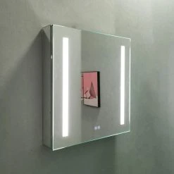 Cenports Commerce Vyaya Aluminum Recessed Or Surface Mount Mirror Medicine Cabinet VYY-AC28-24 -Laural Home Shop 2c713d6c02681f68 6453 w800 h800 b0 p0