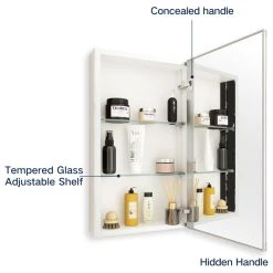 Modland Aurora Recessed Or Surface Mount Frameless Aluminum Medicine Cabinet,15x26Inch 18 Modland Aurora Recessed Or Surface Mount Frameless Aluminum Medicine Cabinet,15x26Inch -Laural Home Shop 2cb1715403282f41 7397 w800 h800 b1 p0