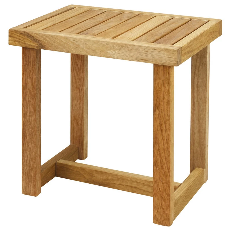 Casual Home 18" Shower Bench With Solid American White Oak 3 Casual Home 18" Shower Bench With Solid American White Oak