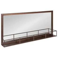 Uniek Jackson Metal Frame Mirror With Shelf, Bronze 18x40