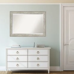 Amanti Art Crackled Metallic Beveled Bathroom Wall Mirror - 41 X 29 In. -Laural Home Shop 2d21a3b60ec6c412 5254 w800 h800 b0 p0