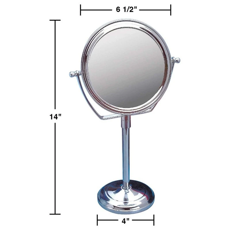 Renovators Supply Manufacturing Table Makeup Mirror Chrome Brass Swivel Magnifying Two Sided | 7 Renovators Supply Manufacturing Table Makeup Mirror Chrome Brass Swivel Magnifying Two Sided | - Image 5