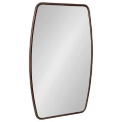 Uniek Caskill Barrel Framed Wall Mirror, Bronze, 20x32