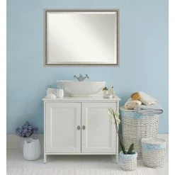 Amanti Art Bel Volto Silver Beveled Wood Bathroom Wall Mirror - 43 X 33 In. 11 Amanti Art Bel Volto Silver Beveled Wood Bathroom Wall Mirror - 43 X 33 In. -Laural Home Shop 2e51fd4e090332fb 6662 w800 h800 b0 p0