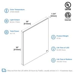 Blossom Kitchen & Bath Supply Fogless, Dimmable, Color Temperature Adjustable LED Mirror, 36x36 18 Blossom Kitchen & Bath Supply Fogless, Dimmable, Color Temperature Adjustable LED Mirror, 36x36 -Laural Home Shop 2e612e6101689682 9878 w800 h800 b1 p0