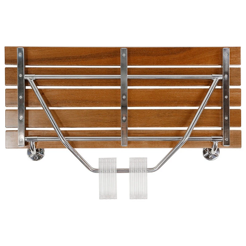 Crosslinks 36" ADA Compliant Teak Wood Folding Shower Bench Seat, Wall Mounted 4 Crosslinks 36" ADA Compliant Teak Wood Folding Shower Bench Seat, Wall Mounted - Image 2