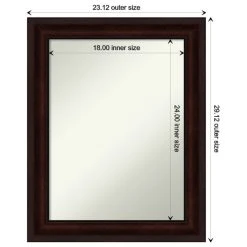 Amanti Art Coffee Bean Brown Non-Beveled Bathroom Wall Mirror - 23 X 29 In. 14 Amanti Art Coffee Bean Brown Non-Beveled Bathroom Wall Mirror - 23 X 29 In. -Laural Home Shop 2eb1e31302bddc83 0207 w800 h800 b1 p0