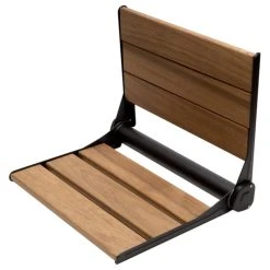 Alfi Trade Black Matte Wide Foldable Teak Shower Seat, 17", With Backrest -Laural Home Shop 2ee137710fdbdc70 6796 w800 h800 b1 p0