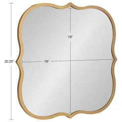 Uniek Higby Framed Wall Mirror, Gold, 21"x21" -Laural Home Shop 2f21417c02b08753 5531 w800 h800 b1 p0