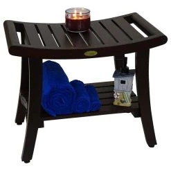 DecoTeak Harmony Eastern Style Shower Bench With LiftAid Arms, 24"x18" -Laural Home Shop 2f41d4cb0b86d3a3 8245 w800 h800 b1 p0
