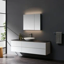 Lexora Savera LED Medicine Cabinet, Defogger, 36 In. X 32 In. -Laural Home Shop 2f71903b01127065 6852 w800 h800 b0 p0