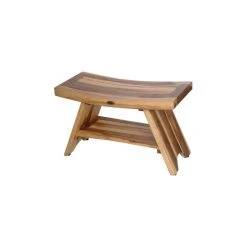 EcoDecors EarthyTeak Serenity Style Shower Bench, 33"